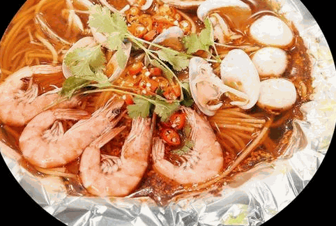 小鱻锡纸花甲米线